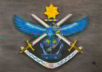 Salute to Service - Charcoal and Conte Crayon on Paper