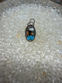 Oyster Shell Copper Turquoise Pendant