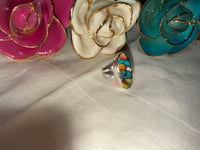 Image 2 of Oyster Shell Copper Turquoise Ring