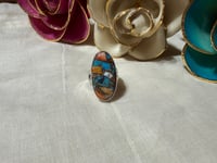 Image 3 of Oyster Shell Copper Turquoise Ring