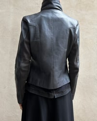 Image 3 of GUNMETAL LEATHER JACKET