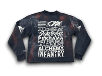 Image 2 of Aaliyah 2pac DMX art dept NY upcycled screen print black/white sweatshirt