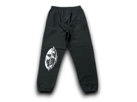 Image 2 of  Aaliyah 2pac NY upcycled screen print black/white sweatpants