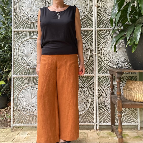 Image of Linea Pants - Linen - Bronze