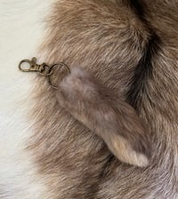 Image 1 of Rabbit Foot Keyring (large chocolate)