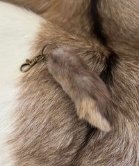 Image 2 of Rabbit Foot Keyring (large chocolate)
