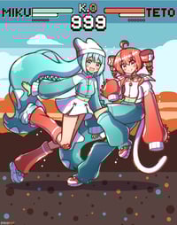 Image 1 of PPPP! Miku and Teto Print