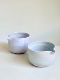 Image 5 of Lavender Matcha Bowl with Opalescent Glaze 