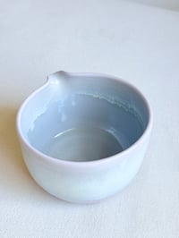 Image 4 of Lavender Matcha Bowl with Opalescent Glaze 