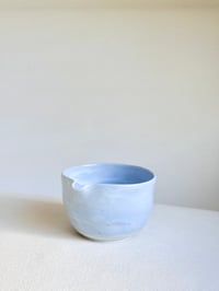 Image 1 of Light Blue Marble Matcha Bowl 