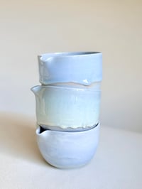 Image 5 of Blue Matcha Bowl with Blue Drip 