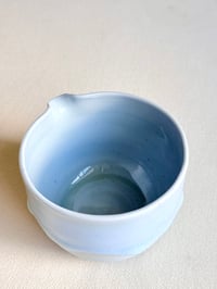 Image 4 of Blue Matcha Bowl with Blue Drip 