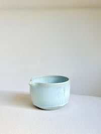 Image 1 of Sage Green Porcelain Matcha Bowl with Opalescent Glaze - 1