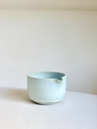 Image 2 of Sage Green Porcelain Matcha Bowl with Opalescent Glaze - 1