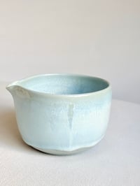 Image 3 of Sage Green Porcelain Matcha Bowl with Opalescent Glaze - 1
