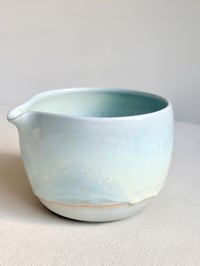 Image 3 of Copy of Sage Green Porcelain Matcha Bowl with Opalescent Glaze - 2