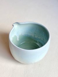 Image 4 of Copy of Sage Green Porcelain Matcha Bowl with Opalescent Glaze - 2