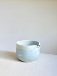 Image 2 of Sage Green Marbled Porcelain Matcha Bowl 