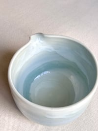 Image 4 of Sage Green Marbled Porcelain Matcha Bowl 