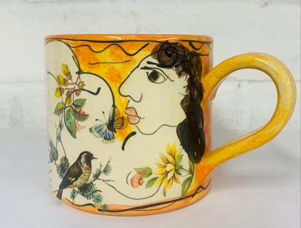 Image of Light orange cylinder mug