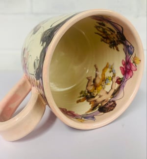 Image of Light pink figurative cylinder mug