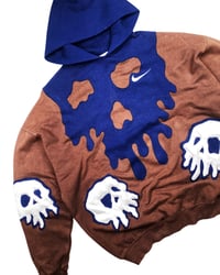 Image 7 of Re-worked One of Kind Melted Deadwear Nike Hoodie L Boxy
