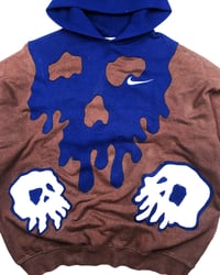 Image 8 of Re-worked One of Kind Melted Deadwear Nike Hoodie L Boxy