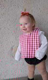 Image 3 of Bavoir reversible vichy rouge