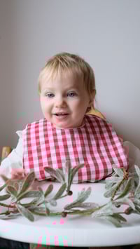 Image 5 of Bavoir reversible vichy rouge