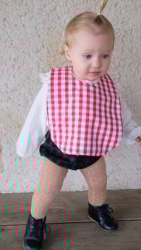 Image 8 of Bavoir reversible vichy rouge