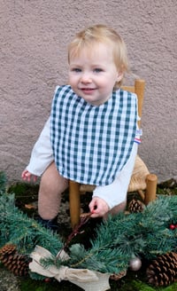 Image 6 of Bavoir reversible vichy sapin