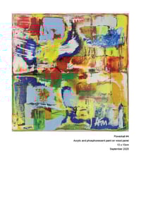 Image 3 of Powerball #4 - Original painting on mounted wooden panel. By Alan C. Martin