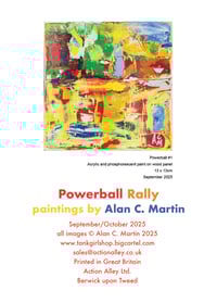 Image 3 of Powerball #1 - Original painting on mounted wooden panel. By Alan C. Martin