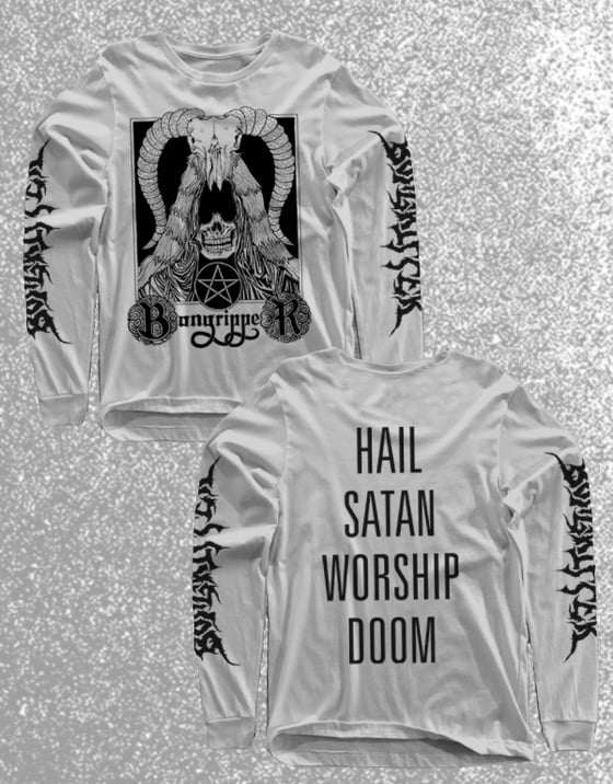 Image of Bongripper White Long Sleeve T Shirt