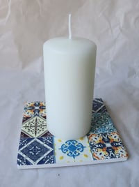 Image 6 of Mediterranean Tile Ceramic Coaster – Eco-Friendly Cork Back | Colorful Spanish Design