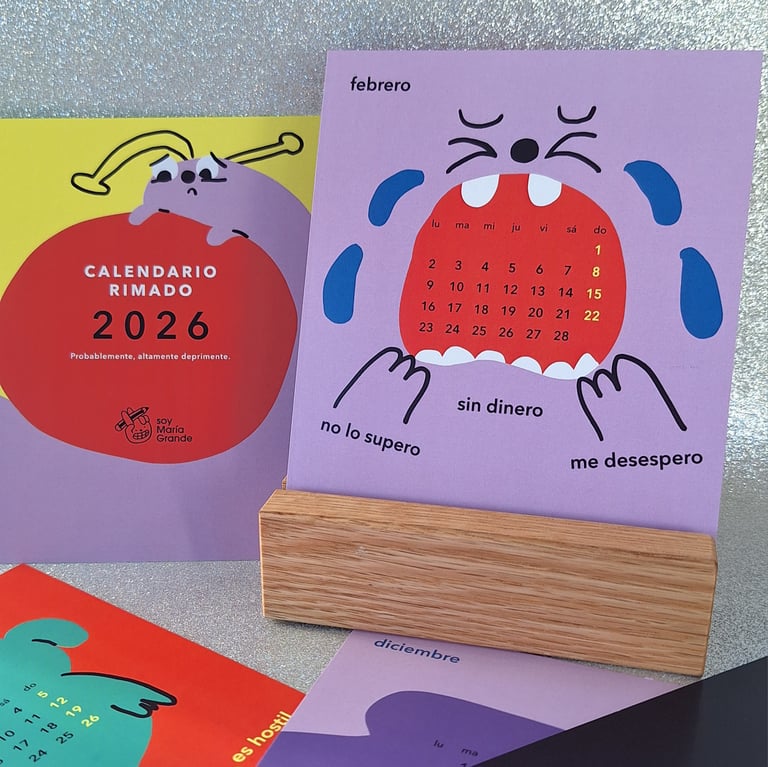 ¡Calendario 2026 ilustrado y rimado!