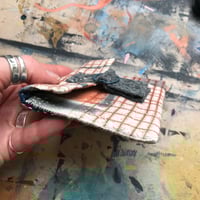 Image 3 of Small pouch with rusty grid