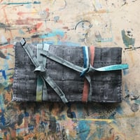 Image 2 of Small printed pouch with ties