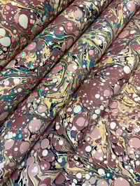 Image 1 of Hand Marbled 'Antique' hand marbled papers // 5 sheets available 