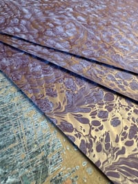 Image 4 of MORE Hand Marbled paper some-of-a-kind 'Alder' // 4 available 