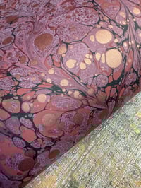 Image 4 of One of a kind hand marbled paper 'Autumn Wood' 
