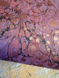 Image 2 of One of a kind hand marbled paper 'Autumn Wood' 