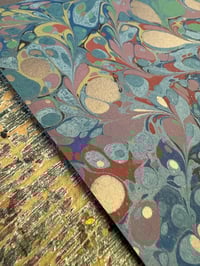 Image 4 of One of a kind hand marbled paper 'Colour Medley' 