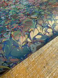 Image 1 of One of a kind hand marbled paper 'Colour Medley' 