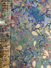 Image 8 of One of a kind hand marbled paper 'Colour Medley' 