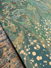 Image 3 of One of a kind hand marbled paper 'Wind River' ' 