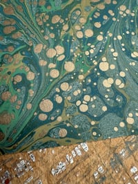 Image 4 of One of a kind hand marbled paper 'Wind River' ' 
