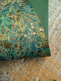 Image 2 of One of a kind hand marbled paper 'Wind River' ' 