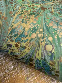 Image 6 of One of a kind hand marbled paper 'Wind River' ' 