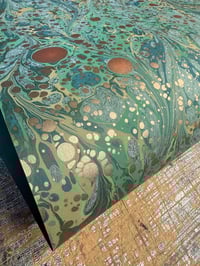 Image 7 of One of a kind hand marbled paper 'Wind River' ' 